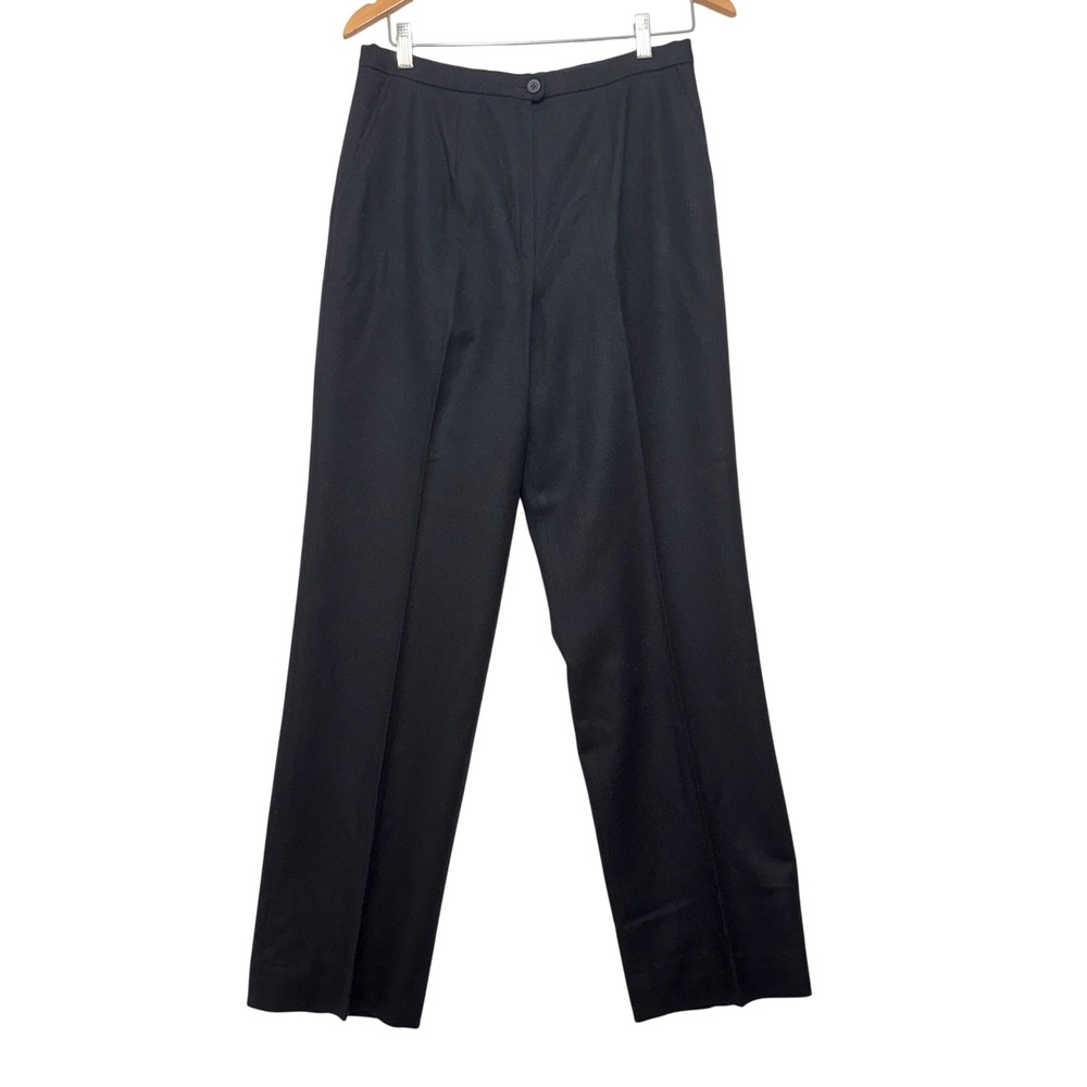Pendleton Women's Black Virgin Wool Trousers Sz Large Vintage 90s Minimalist Vtg